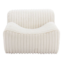 Load image into Gallery viewer, Faux Fur Tufted Lounge Chair - Cream
