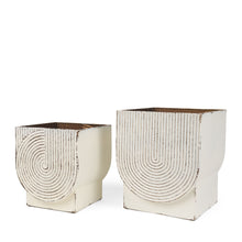 Load image into Gallery viewer, Rectangular Pot Planters (Set of 2) - White
