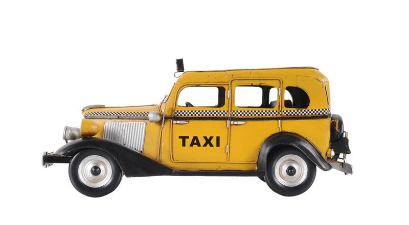 Checker Taxi Cab Model Sculpture - Yellow