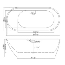 Load image into Gallery viewer, Glossy Freestanding Bathtub With Pop Up Drain
