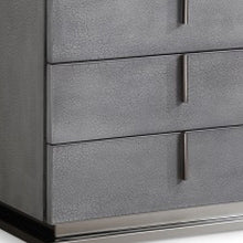 Load image into Gallery viewer, Crackle Finish Three Drawer Nightstand - Gray
