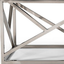 Load image into Gallery viewer, 48" White and Silver Tufted Faux Leather Upholstered Bench
