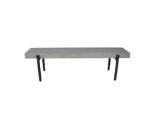 Load image into Gallery viewer, 63" Gray and Black Concrete Dining Bench
