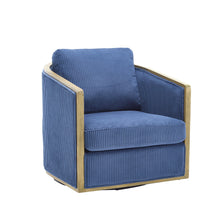 Load image into Gallery viewer, Corduroy Barrel Chair, 360 Degree Swivel
