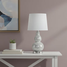 Load image into Gallery viewer, 20" White Table Lamp With White Globe Shade
