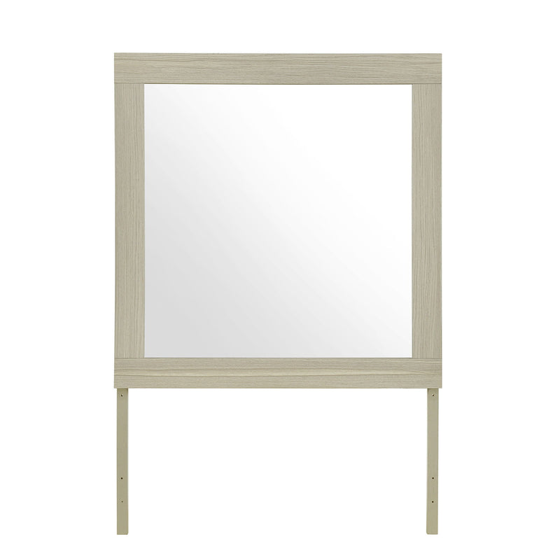 35" Square Frame Mounted Dresser Mirror - Natural