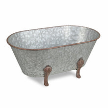 Load image into Gallery viewer, Galvanized Hand Painted Tabletop Sculpture - Gray

