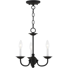 Load image into Gallery viewer, 14" Three Light Dimmable Chandelier With Shades - Black
