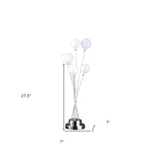Load image into Gallery viewer, 28" Silver Chrome Six Light Globe Desk or Table Lamp
