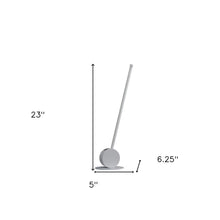 Load image into Gallery viewer, 23" White Metal Leaning Stick LED Table Lamp
