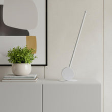 Load image into Gallery viewer, 23" White Metal Leaning Stick LED Table Lamp
