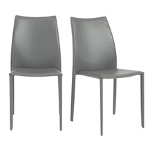 Load image into Gallery viewer, Upholstered Leather Dining Room Side Chairs (Set of 2) - Gray
