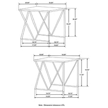 Load image into Gallery viewer, Sinclair - 2 Piece Nesting Table Set With Iron And Luxurious Marble Surface - White / Gold
