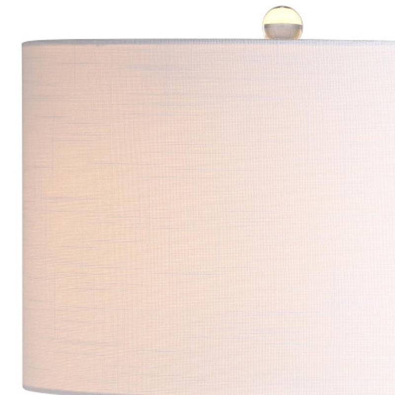Novelty Table Lamp With Drum Shade - Clear / White