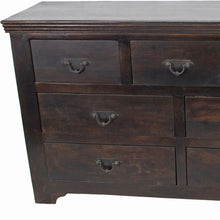 Load image into Gallery viewer, Wood Seven Drawer Triple Dresser - Brown
