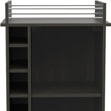 Load image into Gallery viewer, 22" Wood Rolling Bar Cart With Wine Storage - Espresso
