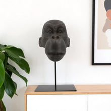 Load image into Gallery viewer, Gorilla Face Tabletop Sculpture - Brown
