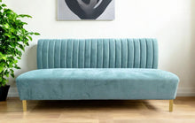 Load image into Gallery viewer, Stylish Fabric Sofa - Light Green / Gold
