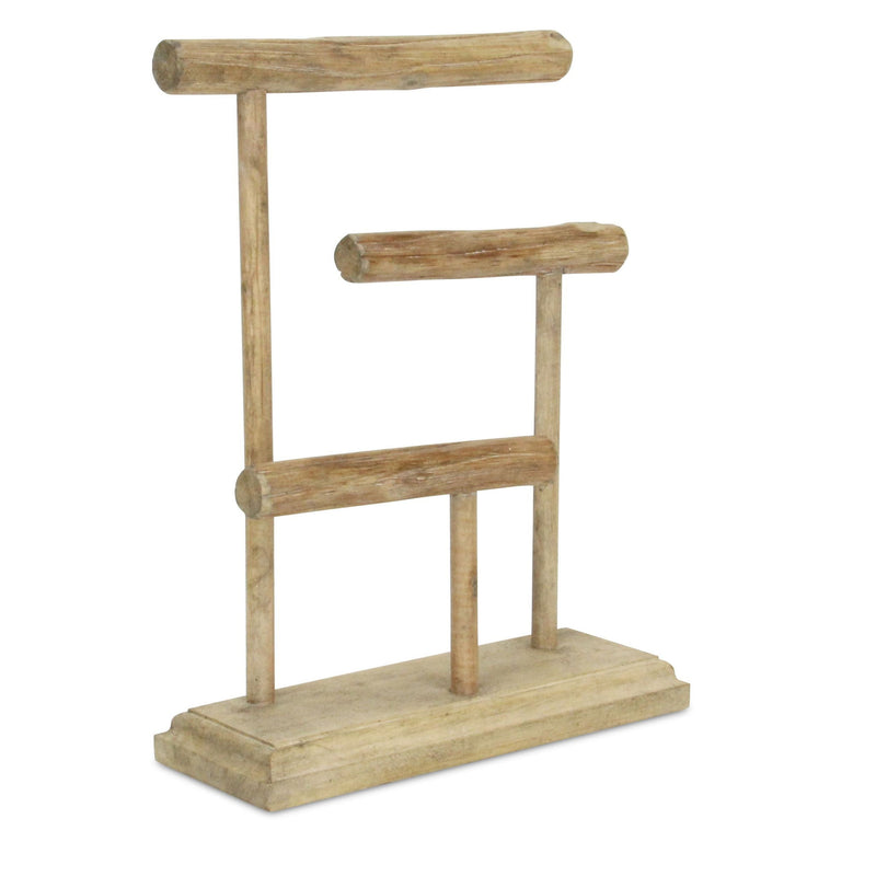 14" Drift Wood Three Tier Decorative Jewelry Holder - Brown