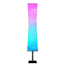 Load image into Gallery viewer, Color Changing LED White Column Smart Floor Lamp With Rectangular Shade - White
