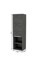 Load image into Gallery viewer, 12" Gray Wood Floating Single Door Bathroom Vanity

