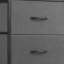 Load image into Gallery viewer, Fabric Metal And Wood Four Drawer Dresser - Gray / Black
