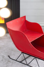 Load image into Gallery viewer, Iron Sleigh Large, Distressed Christmas Santa Sleigh Holiday Decoration
