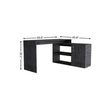 Load image into Gallery viewer, 60" Gray L Shape Computer Desk
