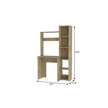Load image into Gallery viewer, 40" Natural Computer Desk With Hutch
