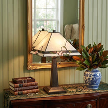Load image into Gallery viewer, 22" Dark Brown Metal Two Light Candlestick Table Lamp With Ivory Shade
