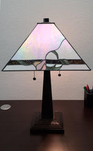 Load image into Gallery viewer, 22" Dark Brown Metal Two Light Candlestick Table Lamp With Ivory Shade
