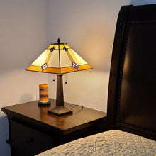 Load image into Gallery viewer, 21" Dark Brown Metal Two Light Candlestick Table Lamp With Beige Shade
