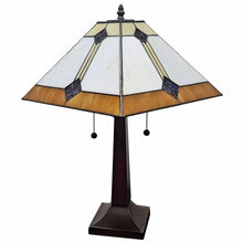 Load image into Gallery viewer, 21" Dark Brown Metal Two Light Candlestick Table Lamp With Beige Shade
