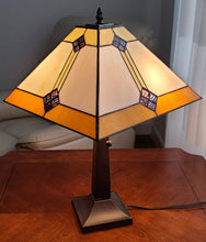 Load image into Gallery viewer, 21" Dark Brown Metal Two Light Candlestick Table Lamp With Beige Shade
