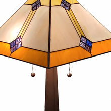 Load image into Gallery viewer, 21" Dark Brown Metal Two Light Candlestick Table Lamp With Beige Shade

