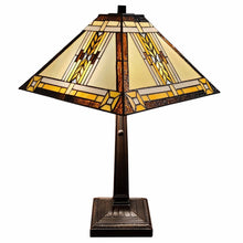 Load image into Gallery viewer, 22" Dark Brown Metal Two Light Candlestick Table Lamp With Beige Shade
