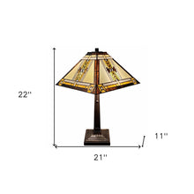 Load image into Gallery viewer, 22" Dark Brown Metal Two Light Candlestick Table Lamp With Beige Shade
