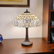 Load image into Gallery viewer, 23" Dark Brown Metal Two Light Candlestick Table Lamp With White Shade
