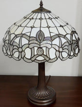Load image into Gallery viewer, 23" Dark Brown Metal Two Light Candlestick Table Lamp With White Shade
