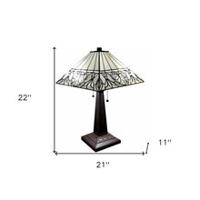 Load image into Gallery viewer, 22" Dark Brown Metal Two Light Candlestick Table Lamp With White Shade
