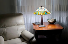 Load image into Gallery viewer, 22" Dark Brown Metal Two Light Candlestick Table Lamp With White Shade
