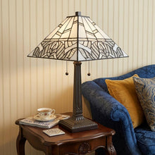 Load image into Gallery viewer, 22" Dark Brown Metal Two Light Candlestick Table Lamp With White Shade
