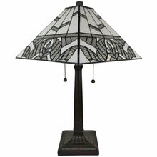 Load image into Gallery viewer, 22" Dark Brown Metal Two Light Candlestick Table Lamp With White Shade
