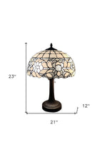Load image into Gallery viewer, 23" Dark Brown Metal Two Light Candlestick Table Lamp With White Shade
