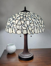 Load image into Gallery viewer, 23" Dark Brown Metal Two Light Candlestick Table Lamp With White Shade
