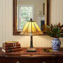 Load image into Gallery viewer, 15" Dark Brown Metal Candlestick Table Lamp With Beige Shade
