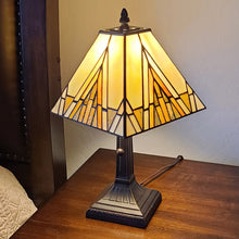 Load image into Gallery viewer, 15" Dark Brown Metal Candlestick Table Lamp With Beige Shade
