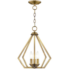 Load image into Gallery viewer, 16'' Three Light Dimmable Chandelier With Shades - Antiqued Brass
