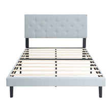 Load image into Gallery viewer, Modern Upholstered Platform Bed Frame With Button Tufted Fabric Headboard
