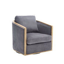 Load image into Gallery viewer, Corduroy Barrel Chair, 360 Degree Swivel
